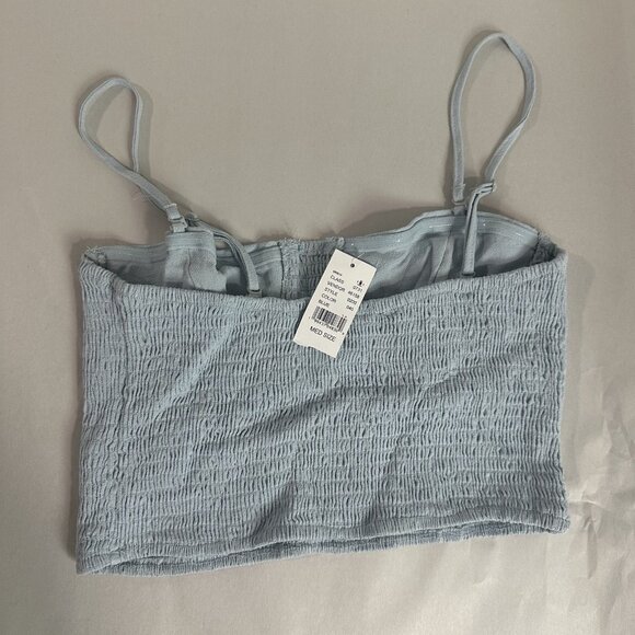 NWT Lot of‎ 2 Babydoll Top Crop Women M Cotton Blend Smocked Boho Peasant - Picture 7 of 11